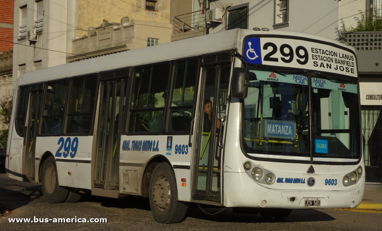 Agrale MT 12.0 LE - Metalpar Tronador - Gral. Tomás Guido
JCH 581

Línea 299 (Prov. Buenos Aires), interno 9603

