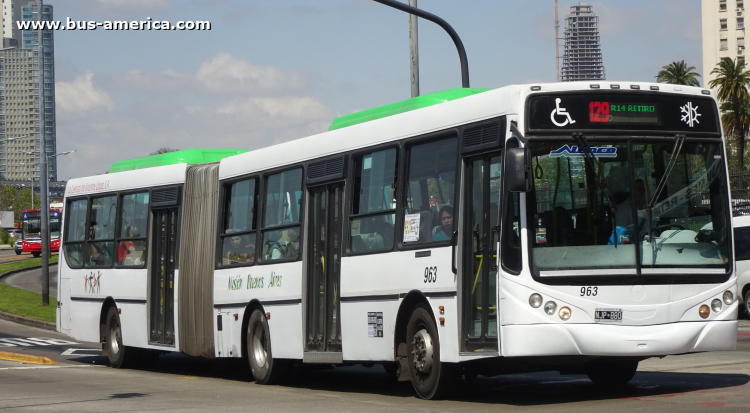 Mercedes-Benz O 500 UA - Metalpar Iguazú 2007 - Misión Buenos Aires , La Ctral. de Vte.López
NJP 880

Línea 129 (Buenos Aires), interno 963
