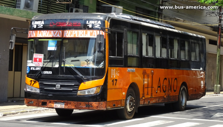 Zhong Tong Bus Sunny LCK6109DG (en Paraguay) - Magno
BOZ 255

Línea 12 (Asunción), interno 17
