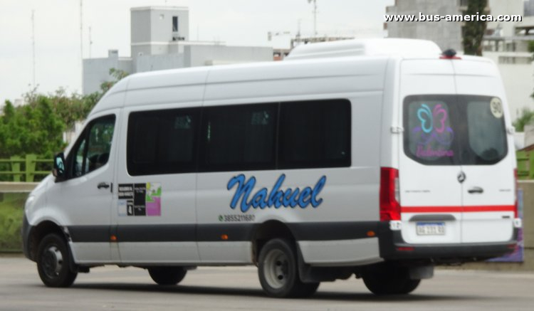 Mercedes-Benz Sprinter 516 CDI - Nahuel
AG 231 RO
[url=https://bus-america.com/galeria/displayimage.php?pid=68767]https://bus-america.com/galeria/displayimage.php?pid=68767[/url]

Nahuel (Prov.Santiago del Estero), interno 4

Horarios noviembre 2024
Ida: 14:30 lunes a sabados
Vuelta: 4:00 lunes a sabados
