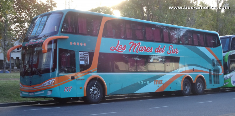 Mercedes-Benz O 500 RSD - José Troyano Theia - Los Mares Del Sur
AD 266 UF

Los Mares del Sur, interno 107
