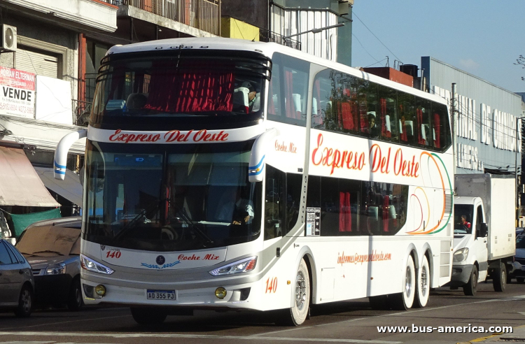 Scania K 400 B - José Troyano Theia Doble Piso - Exp. Del Oeste
AD 355 PJ
[url=https://bus-america.com/galeria/displayimage.php?pid=66393]https://bus-america.com/galeria/displayimage.php?pid=66393[/url]

Exp. Del Oeste, interno 140
