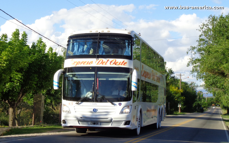 Scania K 410 - José Troyano Calixto Doble Piso - Exp. Del Oeste
NUE 142
[url=https://bus-america.com/galeria/displayimage.php?pid=66384]https://bus-america.com/galeria/displayimage.php?pid=66384[/url]
[url=https://bus-america.com/galeria/displayimage.php?pid=66385]https://bus-america.com/galeria/displayimage.php?pid=66385[/url]

Exp. Del Oeste, interno 85
