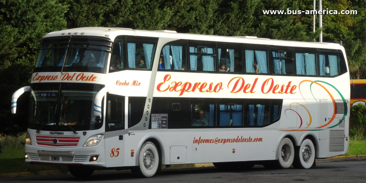 Scania K 410 - José Troyano Calixto Doble Piso - Exp. Del Oeste
NUE 142
[url=https://bus-america.com/galeria/displayimage.php?pid=66383]https://bus-america.com/galeria/displayimage.php?pid=66383[/url]
[url=https://bus-america.com/galeria/displayimage.php?pid=66385]https://bus-america.com/galeria/displayimage.php?pid=66385[/url]

Exp. Del Oeste, interno 85
