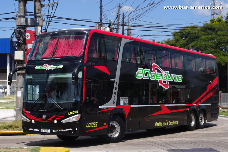 Scania K 450 B - Troyano Theia DP - 20 de Junio
AG 292 FA

20 de Junio, interno LD 1035
