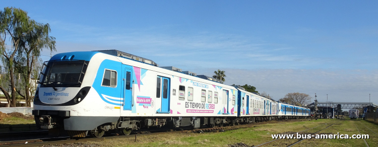 CNR (en Argentina) - Trenes Argentinos
Trenes Argentinos, coche CMF 1023 [1º de la formación]
Trenes Argentinos, coche CM 1001 [6º de la formación]
[url=https://bus-america.com/galeria/displayimage.php?pid=57251]https://bus-america.com/galeria/displayimage.php?pid=57251[/url]
[url=https://bus-america.com/galeria/displayimage.php?pid=57252]https://bus-america.com/galeria/displayimage.php?pid=57252[/url]

Línea "Saenz-G.Catán" (Buenos Aires)
Tren 3096
