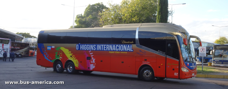 Mercedes-Benz OC 500 RF - Irizar i6 (para Chile) - O`Higgins
JR-KI-66
[url=https://bus-america.com/galeria/displayimage.php?pid=66924]https://bus-america.com/galeria/displayimage.php?pid=66924[/url]
[url=https://bus-america.com/galeria/displayimage.php?pid=66925]https://bus-america.com/galeria/displayimage.php?pid=66925[/url]

O'Higgins, unidad 02
Línea internacional entre Chile & Argentina
