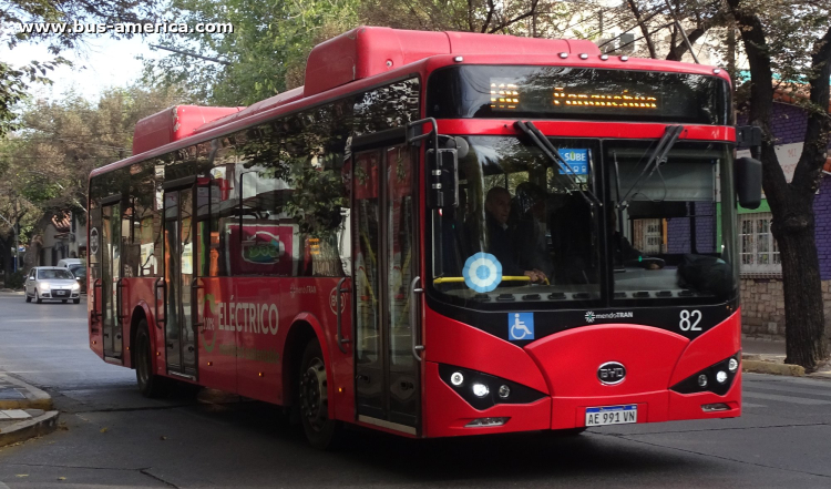 BYD K9 (en Argentina) - Mendotran , STM
AE 991 VN

Línea 110 (Mendotran, Prov.Mendoza), interno 82
