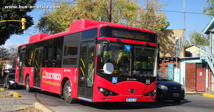 BYD K9 (en Argentina) - Mendotran , STM
AE 991 VQ

Línea 110 (Mendotran, Prov.Mendoza), interno 86
