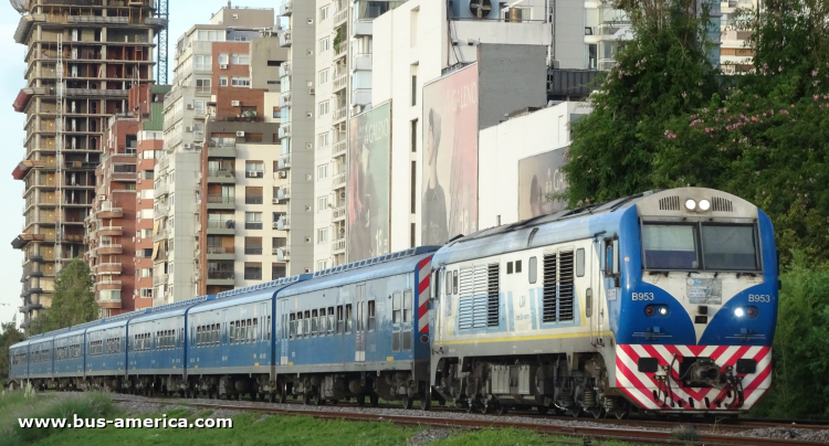 CSR SDD7 (en Argentina) - Trenes Argentinos , LSM 
Trenes Argentinos LSM (Buenos Aires), locomotora B953
