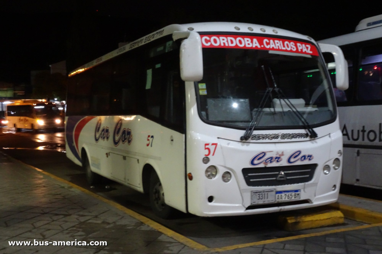 Agrale MA 10.0 - Todo Bus Zafiro - Car-Cor
AA 765 BM
[url=https://bus-america.com/galeria/displayimage.php?pid=69110]https://bus-america.com/galeria/displayimage.php?pid=69110[/url]

Car-Cor (Prov. Córdoba), interno 57, patente provincial 3311
