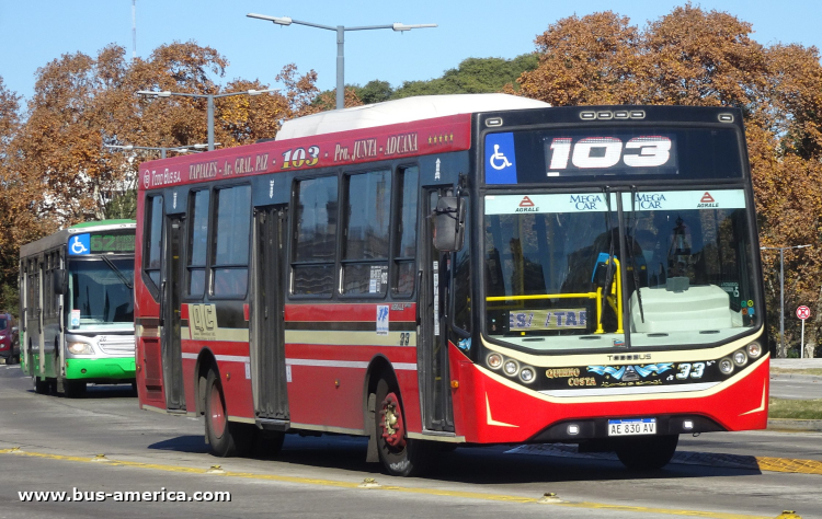 Agrale MT 15.0 LE - Todo Bus Retiro TB-38/21 - QC
AE 830 AV

Línea 103 (Buenos Aires), interno 33
