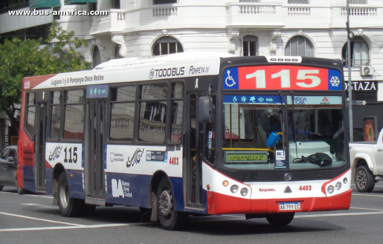 Agrale MT 17.0 LE - Todo Bus Pompeya III TB-23/16 - TARSA
AB 799 EC

Línea 115 (Buenos Aires), interno 4403
