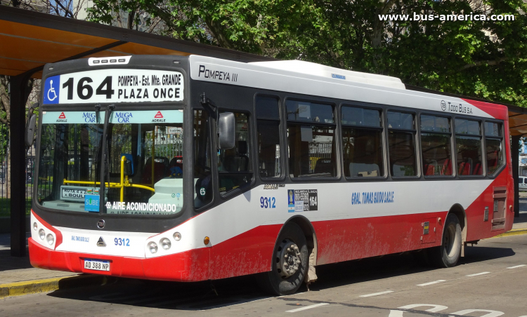 Agrale MT 15.0 LE - Todo Bus Pompeya III - Gral. Tomás Guido
AD 388 NP

Línea 164 (Buenos Aires), interno 9312
