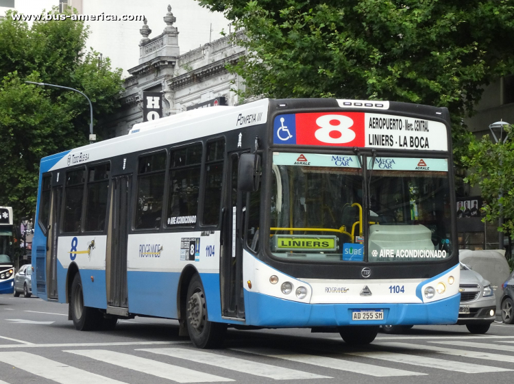 Agrale MT 17.0 LE - Todo Bus Pompeya III - Río Grande
AD 255 SM

Línea 8 (Buenos Aires), interno 1104
