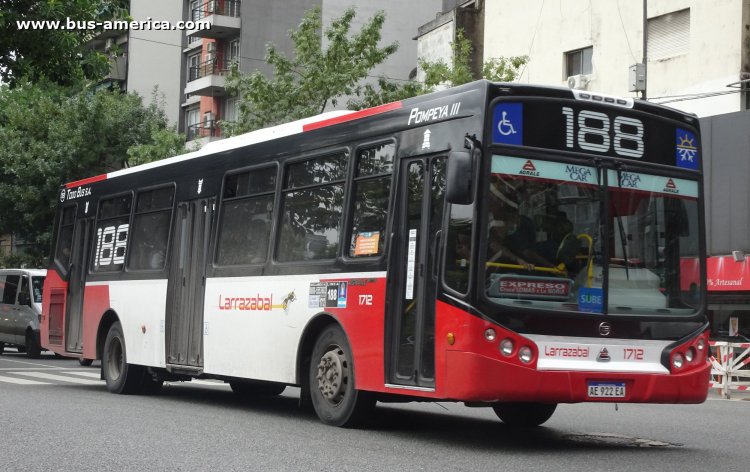 Agrale MT 17.0 LE - Todo Bus Pompeya III - T. Larrazabal
AE 922 EA

Línea 188 (Buenos Aires), interno 1712
