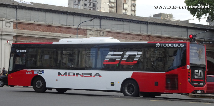 Agrale MT 17.0 LE - Todo Bus Retiro TB-44/22 - MONSA
AG 232 YI

Línea 60 (Buenos Aires), interno 6320
