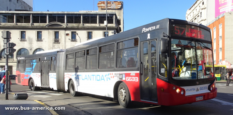 Agrale MT 27.0 LE - Todo Bus Pompeya III - Atlántida
AE 590 KP

Línea 57 (ramal ex línea 52 - Buenos Aires), interno 6633
