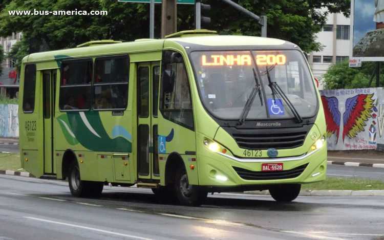 Mercedes-Benz LO 916 - Mascarello Micro S3 - Sorriso , Exp. Vale do Iguaçú
BAL-5528

Linha 200 (Foz do Iguaçú), unidad 46123

