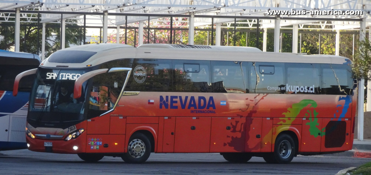 Scania K 360 - Mascarello Roma 350 (para Chile) - Nevada Internacional
LC-FR-11
[url=https://bus-america.com/galeria/displayimage.php?pid=61405]https://bus-america.com/galeria/displayimage.php?pid=61405[/url]

Nevada, unidad 303
Línea internacional entre Chile & Argentina
