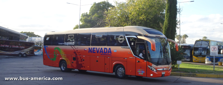 Scania K 360 - Mascarello Roma 350 (para Chile) - Nevada Internacional
LC-FR-11
[url=https://bus-america.com/galeria/displayimage.php?pid=61404]https://bus-america.com/galeria/displayimage.php?pid=61404[/url]

Nevada, unidad 303
Línea internacional entre Chile & Argentina
