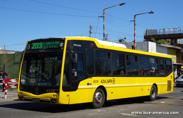 Mercedes-Benz O 500 U - Nuovobus Cittá - Azul
AE 425 UF

Línea 203 (Prov. Buenos Aires), interno 4319
