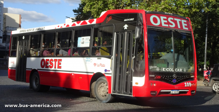 Mercedes-Benz OF 1621 - Nuovobus Cittá - Oeste , Nueve de Julio
AE 533 MF

Línea Oeste 24 (504 - Pdo. La Plata), interno 109
