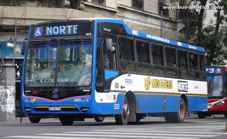 Mercedes-Benz OF 1621 - Nuovobus Cittá - Norte , Unión Platense
AE 592 IX

Línea Norte [501] (Pdo. La Plata), interno 503 (1405)
