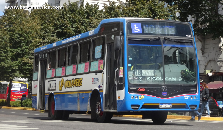 Mercedes-Benz OF 1621 - Nuovobus Cittá - Norte , Unión Platense
AE 592 IW

Línea Norte [501] ramal 18 (Pdo. La Plata), interno 537 (1403)
