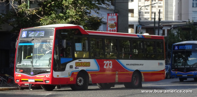 Mercedes-Benz OF 1621 - Nuovobus Cittá - Unión Platense
AE 592 IC

Línea 273, ramal A1 (Provincia de Buenos Aires, dentro del partido de La Plata), interno  54 (1394)
