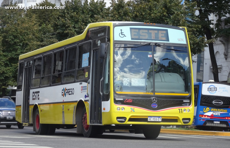 Mercedes-Benz OF 1621 - Nuovobus Cittá - Este , Expreso
AE 955 ET

Línea Este 16 (503, Partido de La Plata), interno 11 (1474)
