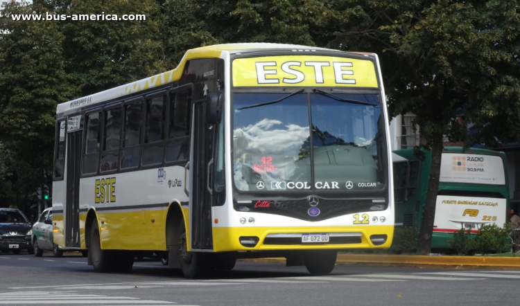 Mercedes-Benz OF 1621 - Nuovobus Cittá - Este , Microexpres
AF 072 UU

Línea Este 12 (503, Partido de La Plata), interno 12
