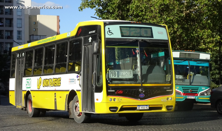 Mercedes-Benz OF 1621 - Nuovobus Cittá - Unión Platense
AE 955 HJ

Línea 520 (Pdo. La Plata), interno 415 (1481)
