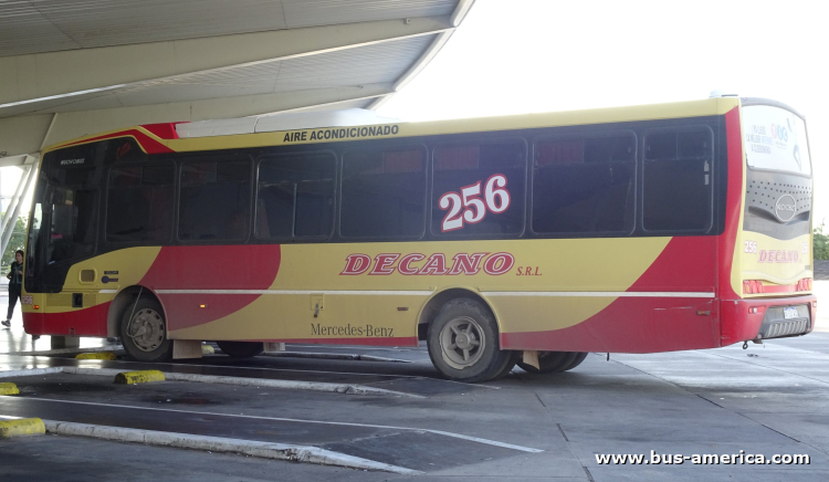 Mercedes-Benz OF 1621 - Nuovobus Cittá - Decano
AF 531 AI
[url=https://bus-america.com/galeria/displayimage.php?pid=67826]https://bus-america.com/galeria/displayimage.php?pid=67826[/url]

Decano (Prov.Sgo.del Estero), interno 256

Frecuencia entre 60 y 30 minutos, entre las 5:00/6:00 y 23:30/24:00 de lunes a viernes
