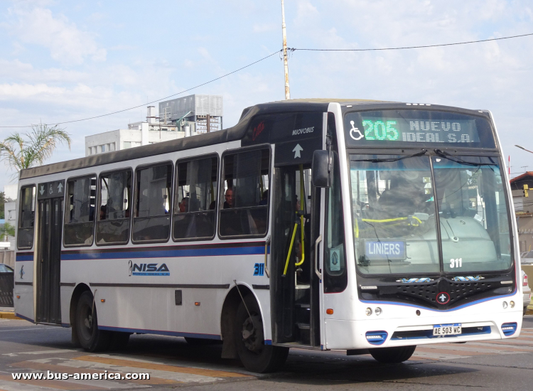 Mercedes-Benz OF 1621 - Nuovobus Cittá PH 71 - NISA
AE 503 WC

Línea 205 (Prov.Buenos Aires), interno 311
