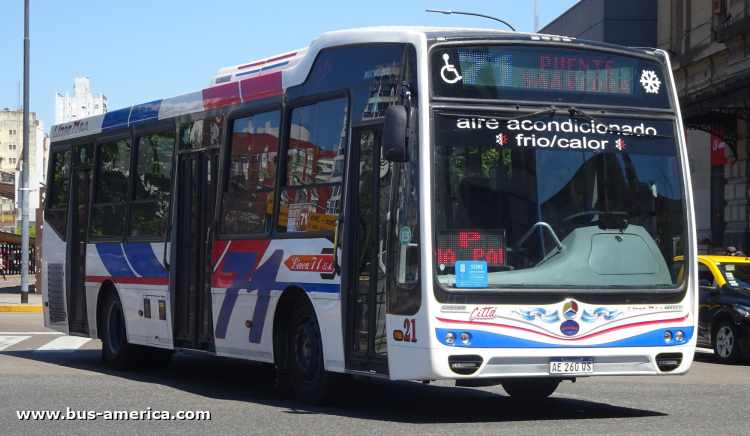 Mercedes-Benz OH 1621 L SB - Nuovobus Cittá PH 0068 - Línea 71
AE 260 QS

Línea 71 (Buenos Aires), interno 21
