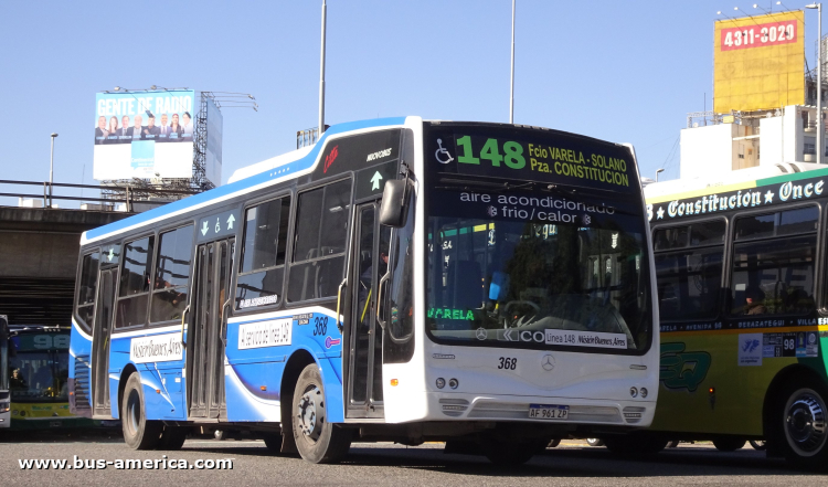  Mercedes-Benz OH 1621 L SB - Nuovobus Cittá - Misión Buenos Aires , La Ctral.Vte.López
AF 961 ZP
[url=https://bus-america.com/galeria/displayimage.php?pid=70558]https://bus-america.com/galeria/displayimage.php?pid=70558[/url]
[url=https://bus-america.com/galeria/displayimage.php?pid=70560]https://bus-america.com/galeria/displayimage.php?pid=70560[/url]

Línea 148 (Buenos Aires), interno 368 [desde mayo 2026]
¿Ex línea 148 (Buenos Aires), interno 463? [mayo 2026]
Ex línea 124 (Buenos Aires), interno 256 [2023 - 2026]
