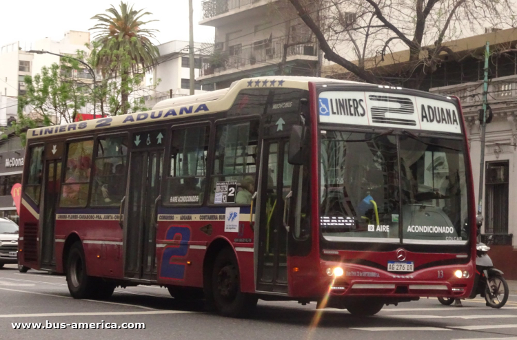 Mercedes-Benz OH 1621 L SB - Nuovobus Cittá PH 68 - 22 de Setiembre
AG 276 IR

Línea 2 (Buenos Aires), interno 13
Ex línea 180 (Buenos Aires), interrno 132 [2023 - 2026]
