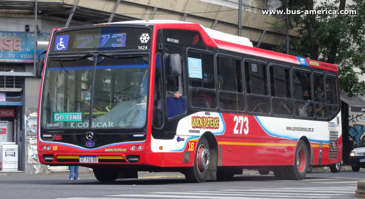 Mercedes-Benz OH 1621 L SB - Nuovobus Cittá - Unión Platense
AE 730 BB
[url=https://bus-america.com/galeria/displayimage.php?pid=56072]https://bus-america.com/galeria/displayimage.php?pid=56072[/url]

Línea 273 ramal G (Prov. Buenos Aires - dentro del Pdo. La Plata), interno 16 (1424)
