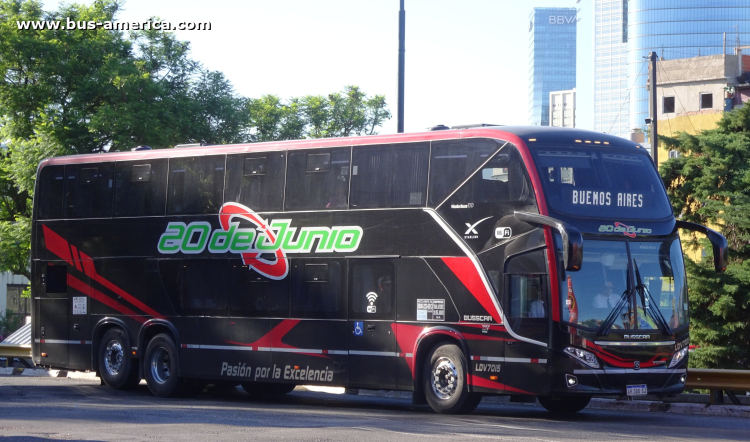 Volvo B 450 R - Busscar Vissta Buss DD (para Argentina) - 20 de Junio
AH 380 SJ
[url=https://bus-america.com/galeria/displayimage.php?pid=69910]https://bus-america.com/galeria/displayimage.php?pid=69910[/url]

20 de Junio, interno LDV7015
