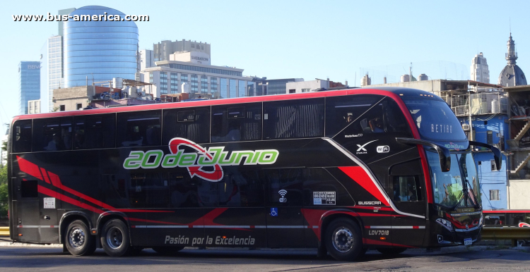 Volvo B 450 R - Busscar Vissta Buss DD (para Argentina) - 20 de Junio
AH 540 AJ

20 de Junio, interno LDV7018
