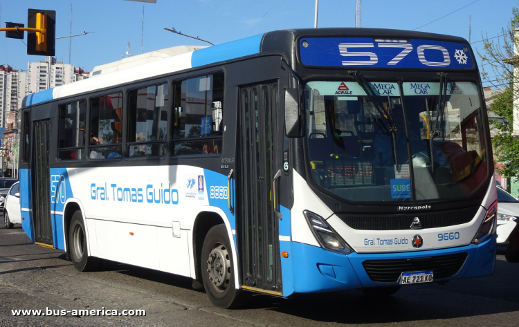 Agrale MA 15.0 - Marcopolo Novo Torino - Gral. Tomas Guido
AE 721 KO

Línea 570 (Pdo. Avellaneda), interno 9660
