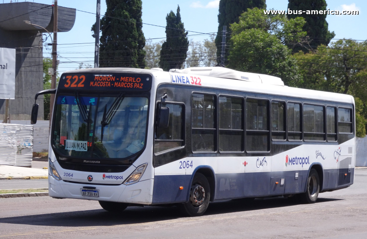 Scania K 250 UB - Marcopolo Torino T 350 - Metropol , Isleña
AF 710 KN
[url=https://bus-america.com/galeria/displayimage.php?pid=70196]https://bus-america.com/galeria/displayimage.php?pid=70196[/url]

Línea 322 (Buenos Aires), interno 2064
Ex línea 65 (Buenos Aires), interno 2


Un aporte a la confusión, una obligación de la ciudad ahora desparramada por varios puntos del Gran Buenos Aires, y donde las unidades que han reemplazado no porta. Me refiero al faldón azul y el falso fileteado obligatorio de la ciudad de Buenos Aires.
