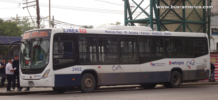 Scania K 250 UB - Marcopolo Torino T 350 - Metropol , Libertador San Martín
AF 710 KQ
[url=https://bus-america.com/galeria/displayimage.php?pid=68217]https://bus-america.com/galeria/displayimage.php?pid=68217[/url]
[url=https://bus-america.com/galeria/displayimage.php?pid=68218]https://bus-america.com/galeria/displayimage.php?pid=68218[/url]
[url=https://bus-america.com/galeria/displayimage.php?pid=70337]https://bus-america.com/galeria/displayimage.php?pid=70337[/url]
[url=https://bus-america.com/galeria/displayimage.php?pid=70338]https://bus-america.com/galeria/displayimage.php?pid=70338[/url]
[url=https://bus-america.com/galeria/displayimage.php?pid=70340]https://bus-america.com/galeria/displayimage.php?pid=70340[/url]

Línea 322 (Buenos Aires), interno 2402 [Desde 2026]
Ex línea 65 (Buenos Aires), interno 13 [2023 - enero 2026]


Un aporte a la confusión, una obligación de la ciudad ahora desparramada por varios puntos del Gran Buenos Aires, y donde las unidades que han reemplazado no porta. Me refiero al faldón azul y el falso fileteado obligatorio de la ciudad de Buenos Aires.
