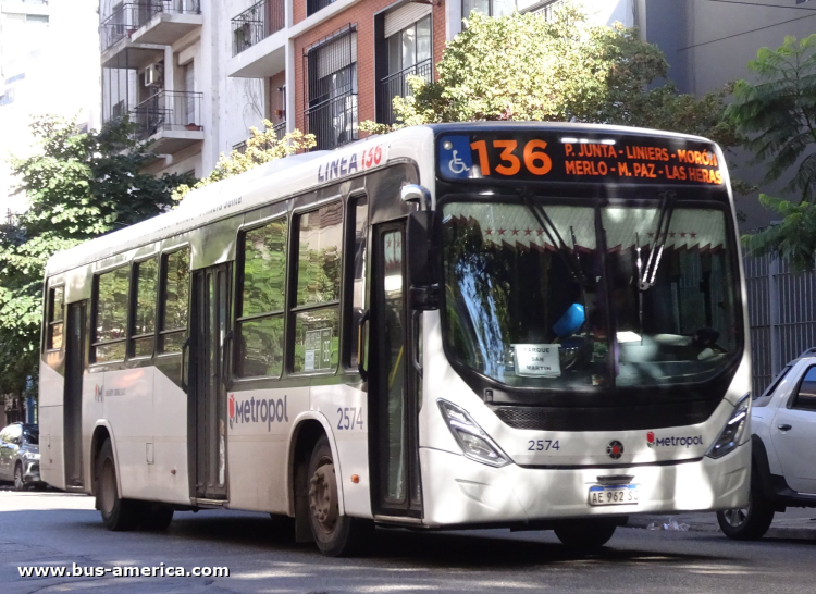 Scania K 250 UB - Marcopolo Torino T350 - Metropol , Sgto.Cabral
AE 962 SC
[url=https://bus-america.com/galeria/displayimage.php?pid=70970]https://bus-america.com/galeria/displayimage.php?pid=70970[/url]

Línea 136 (Buenos Aires), interno 2574 [desde 2026]
Ex línea 65 (Buenos Aires), interno 36 [2021 - 2026]
