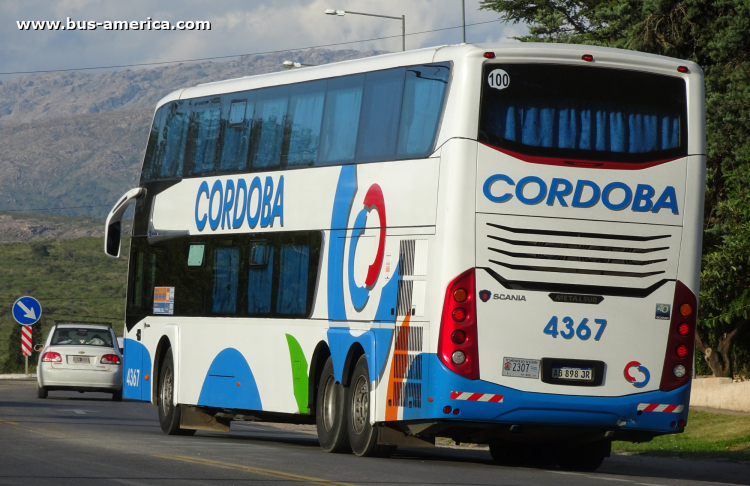 Scania K 400 B - Metalsur Starbus 3 405 - Cordoba
AB 898 JR
[url=https://bus-america.com/galeria/displayimage.php?pid=57205]https://bus-america.com/galeria/displayimage.php?pid=57205[/url]

Córdoba (Prov. Córdoba), patente provincial 2307, interno 4367
