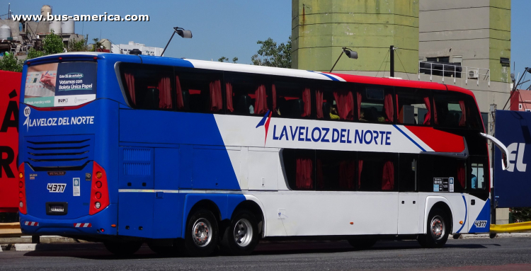 Scania K 400 B - Metalsur Starbus 3 405 - La Veloz del Norte
AA 996 HI
[url=https://bus-america.com/galeria/displayimage.php?pid=70100]https://bus-america.com/galeria/displayimage.php?pid=70100[/url]

La Veloz del Norte, interno 4377
