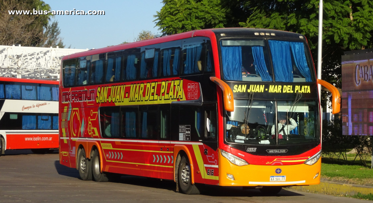 Volvo B 450 R - Metalsur Starbus 3 405 - Attes. San Juan Mar del Plata
AA 188 RT
[url=https://bus-america.com/galeria/displayimage.php?pid=62617]https://bus-america.com/galeria/displayimage.php?pid=62617[/url]

Attes. San Juan - Mar del Plata , interno 616
