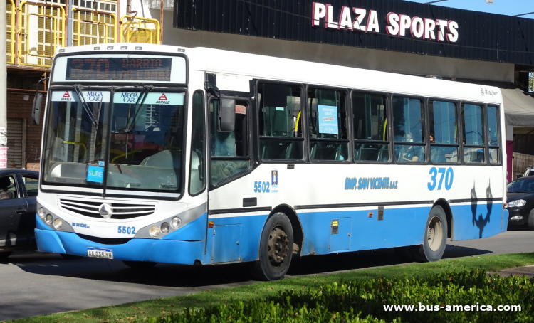 Agrale MA 15.0 - Metalpar Tronador 2010 - Emp. San Vicente
AA 039 KW

Línea 370 (Pcía. Buenos Aires), interno 5502
