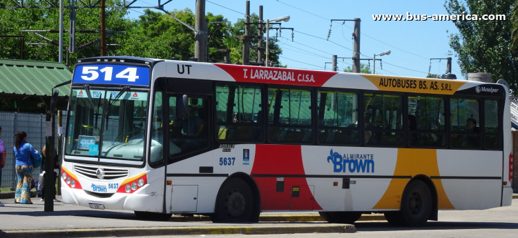 Agrale MA 15.0 - Metalpar Tronador 2010 - UT Larrazabal , Autobuses Bs.As.
AC 555 GT
[url=https://bus-america.com/galeria/displayimage.php?pid=52863]https://bus-america.com/galeria/displayimage.php?pid=52863[/url]

Línea 514 (Pdo. Alte. Brown), interno 5637
